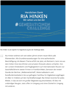 Ria Hinken - Generationen Challenge