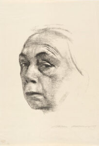 1. Käthe Kollwitz, Selbstbildnis, 1924, Städtische Museen Freiburg, Foto: Axel Killian