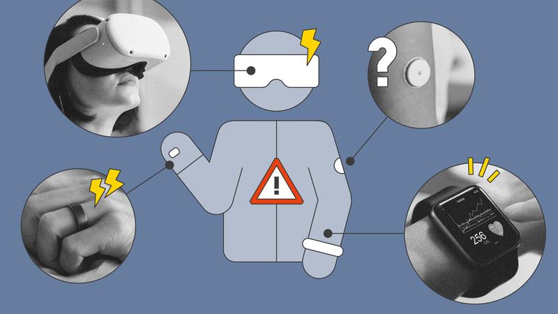 Das Bild zeigt die Vernetzung zwischen Mensch und Technik. Visualisierung zum Paper „Privacy & Safety Challenges of On-Body Interaction Techniques“
Copyright: CISPA