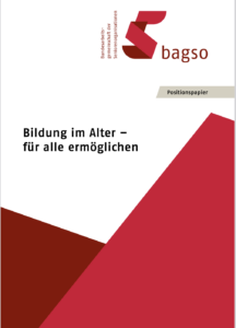 Das Bild zeigt das Cover des Positionspapiers der BAGSO.