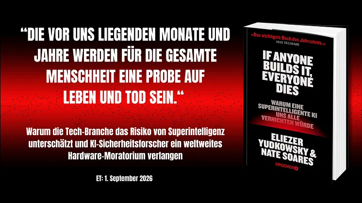 Das Bild zeigt das Buchcover von "If Anyone Builds It, Everyone Dies:"